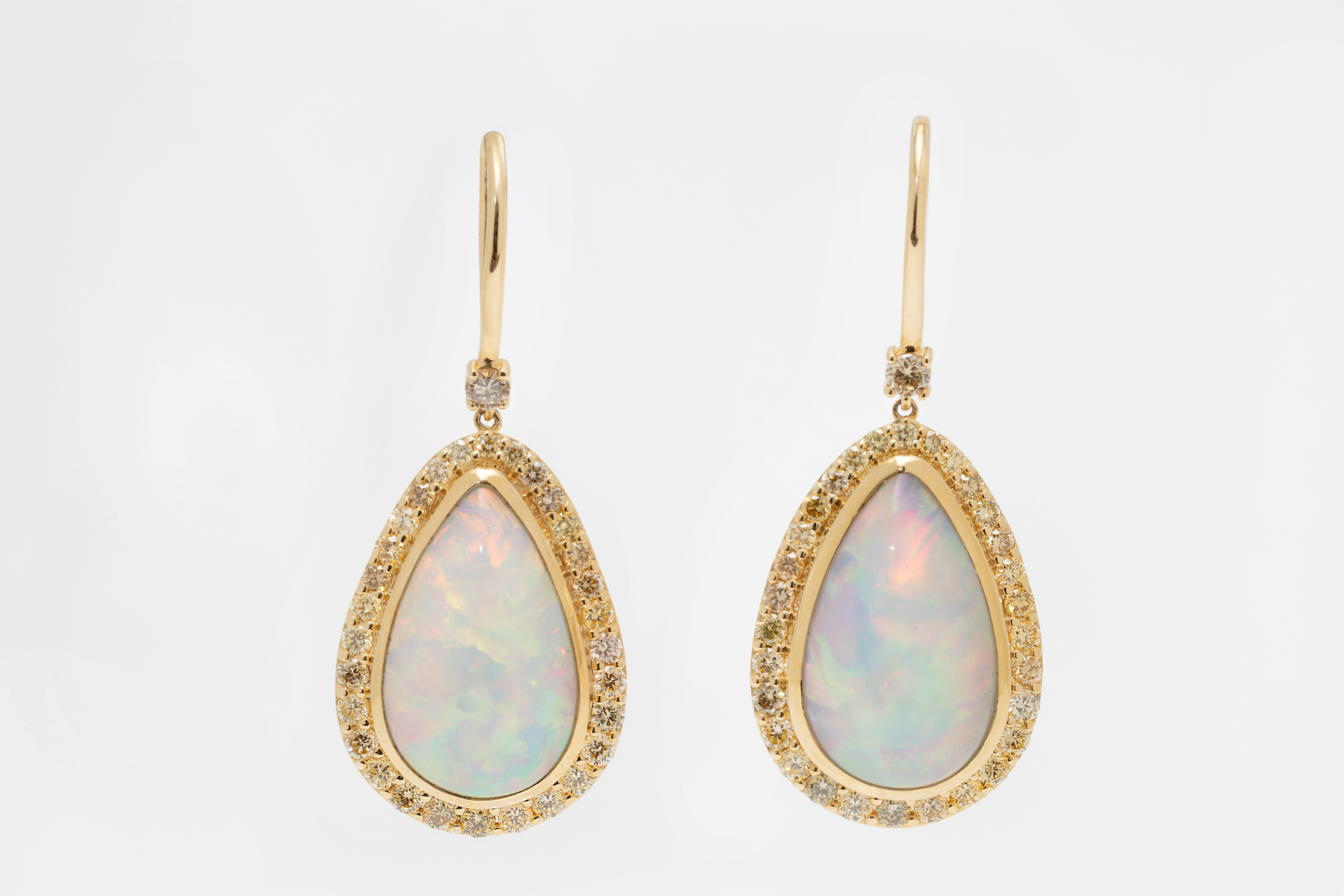 21.20 CARAT OPAL AND DIAMOND EARRINGS