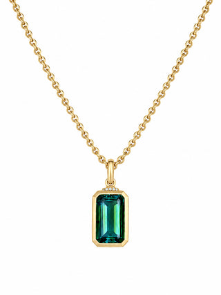 7.73 CT TEAL TOURMALINE NECKLACE