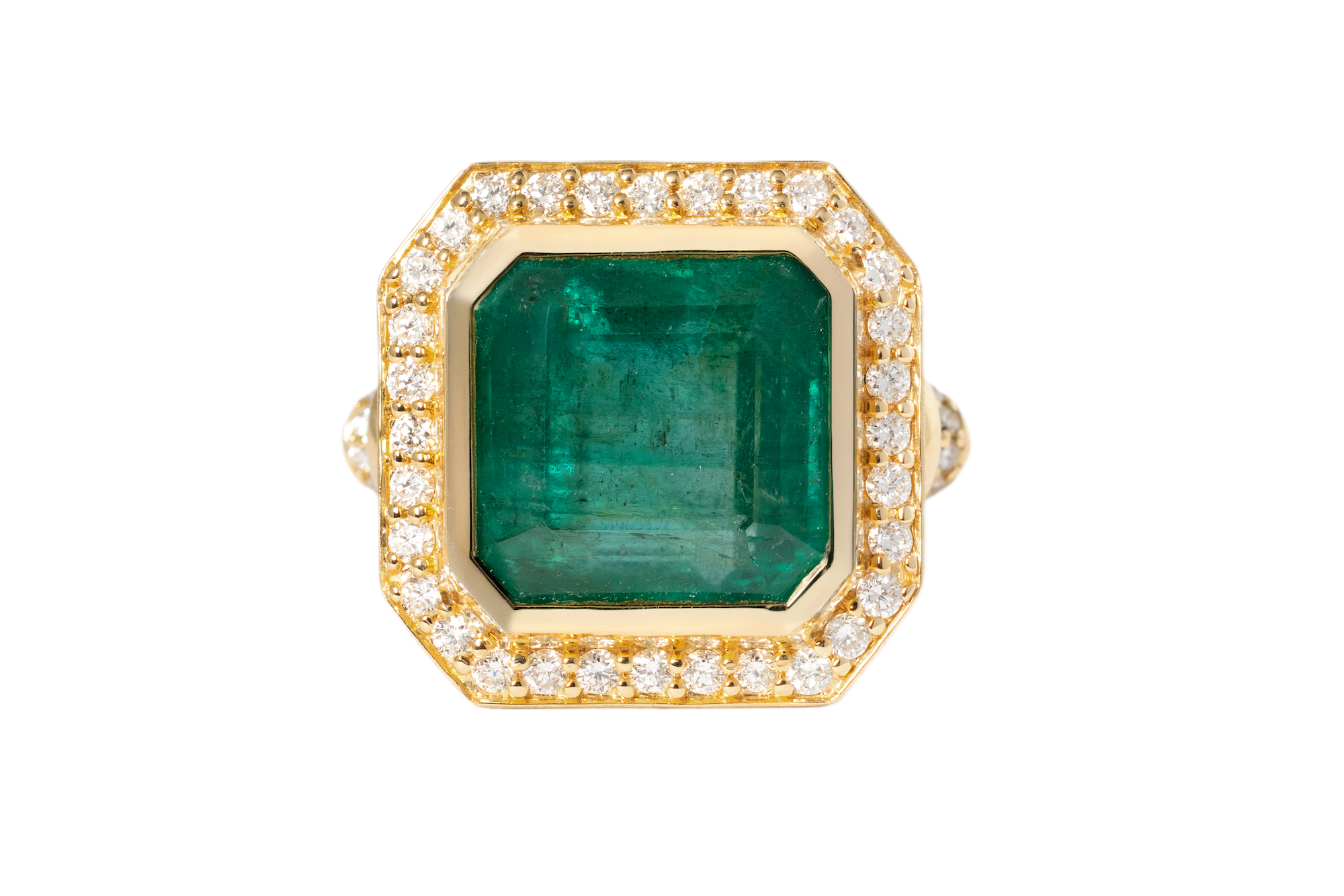8.61 CARAT EMERALD AND DIAMOND RING