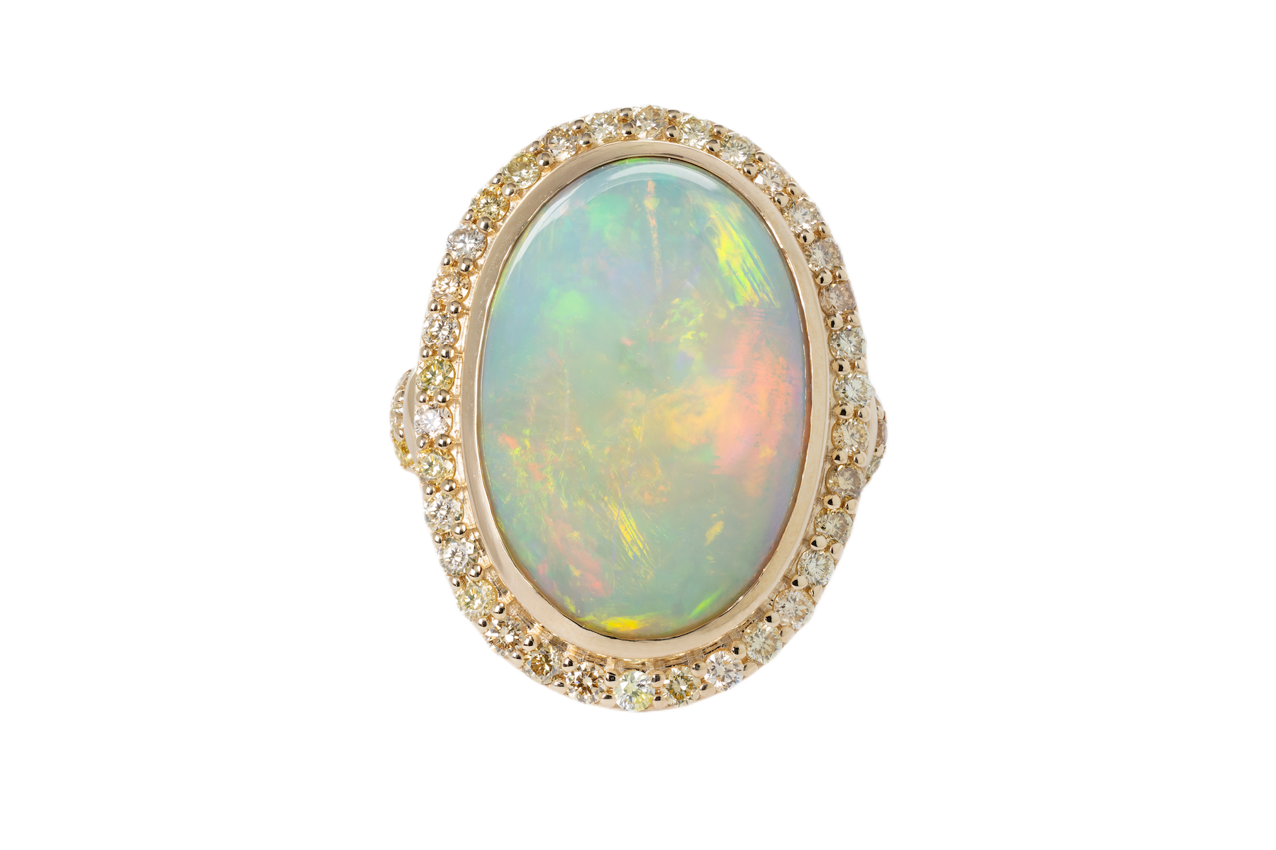 9.10 CARAT OPAL AND DIAMOND RING